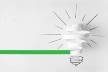 Glühbirne aus Papierspirale