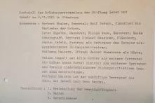 Protokoll der Gründungsversammlung 1983