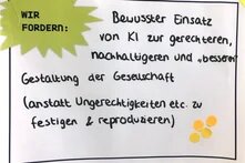 Forderung aus dem KI-Workshop