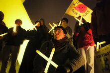 "Gorleben stoppen": Protest in Berlin, aufgenommen November 2011