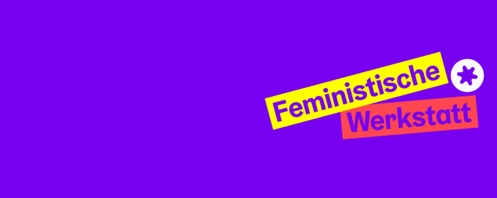 Wort-Bild-Marke Feministische Werkstatt mit einem Torx-Symbol