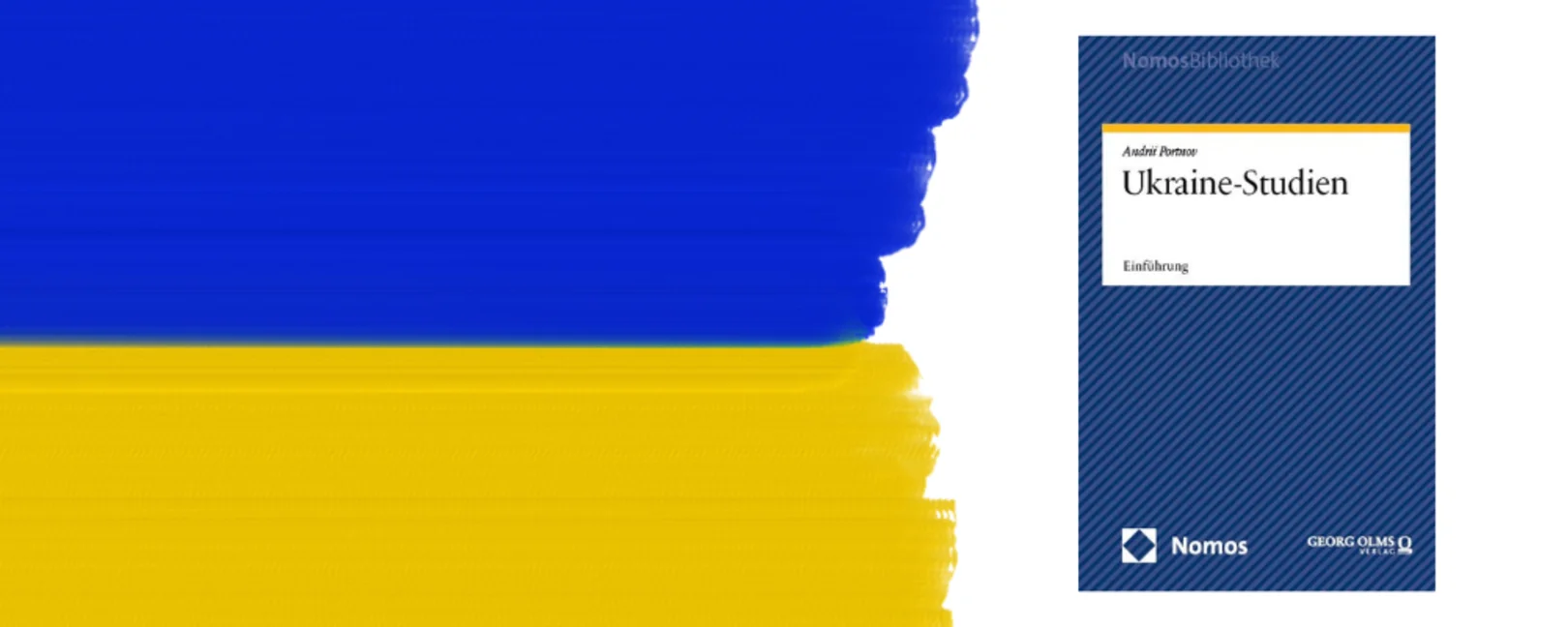 Ukraine Flagge und Buchcover