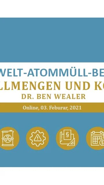 Cover zur Präsentation Abfallmengen und Kosten Endlagerung