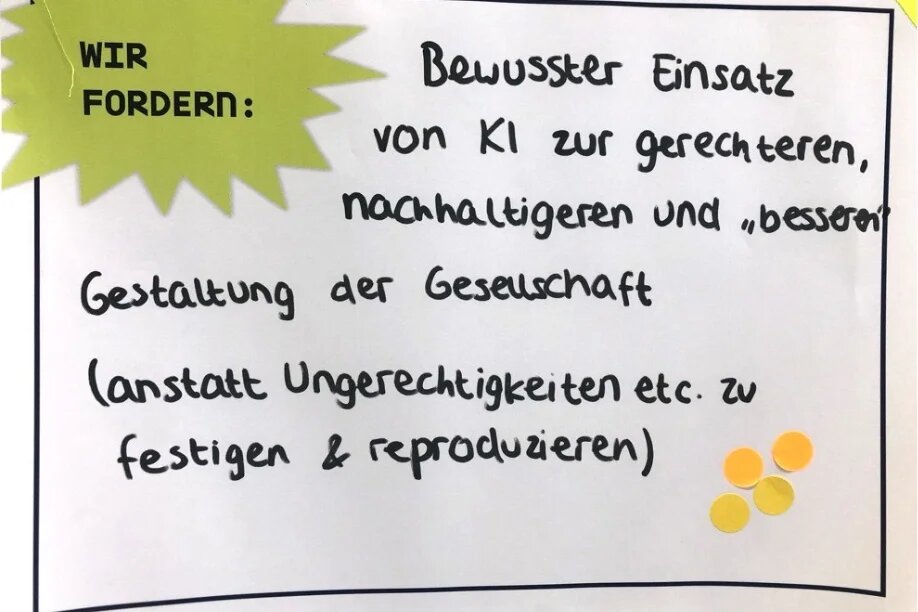 Forderung aus dem KI-Workshop