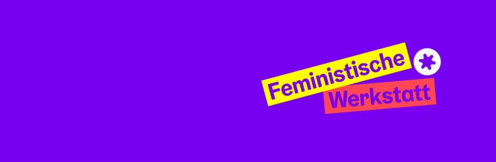 Wort-Bild-Marke Feministische Werkstatt mit einem Torx-Symbol