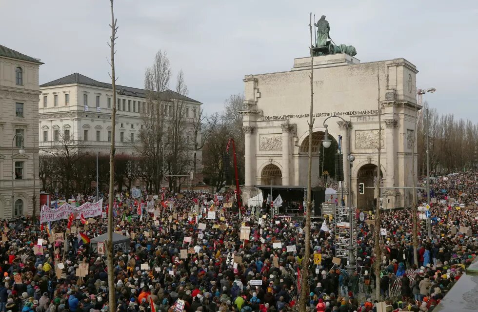 Gemeinsam gegen rechts Demo in München am 21.01.2024