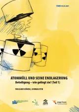 Coverbild der Publikation mit Tonnen (radioaktivem Abfall)